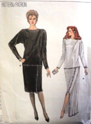 8835 VOGUE PULLOVER LS TOP,WRAP SKIRT LENGTHS PATTERN 14-18
